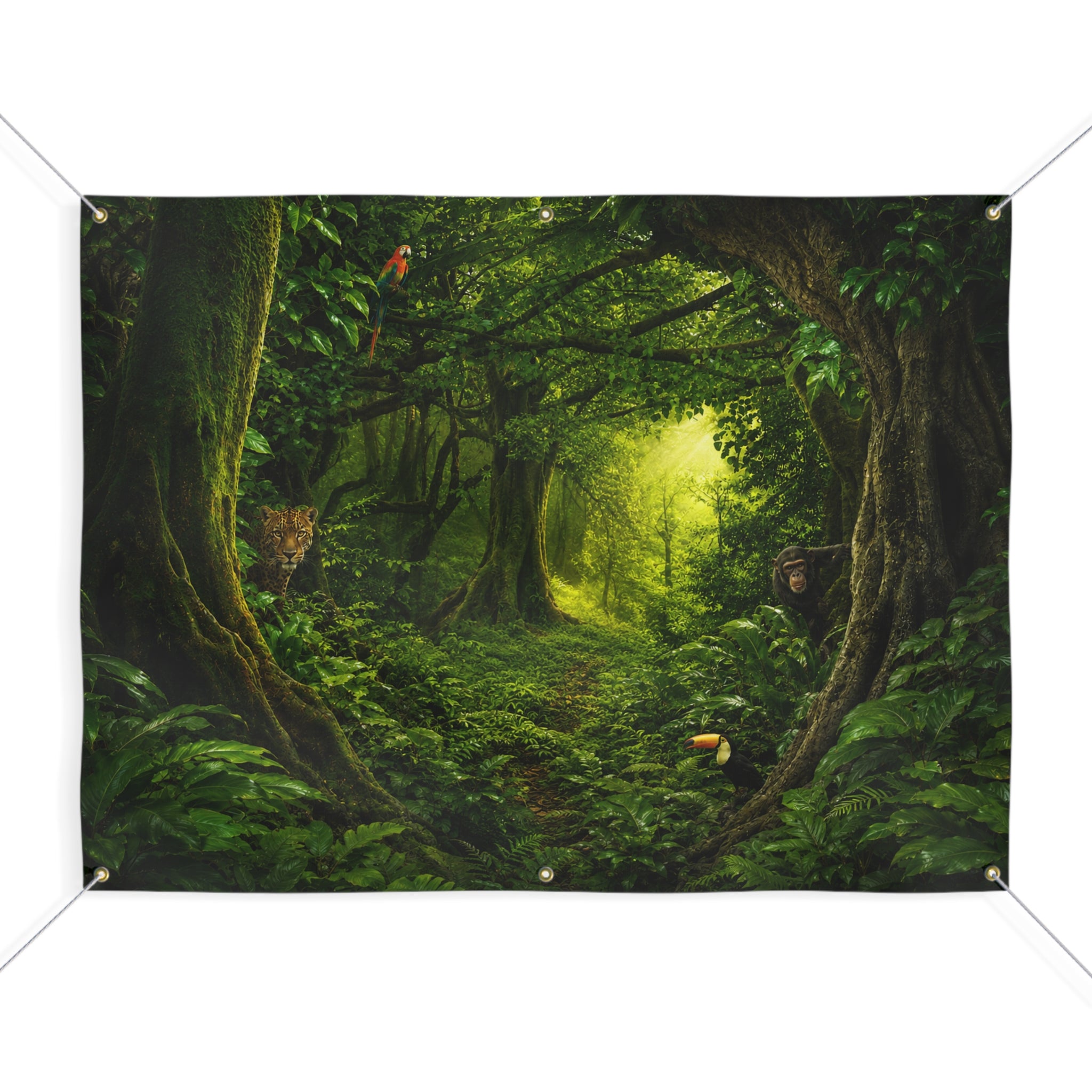 Enchanted Forest Trunk or Treat Banner & Woodland Party Photo Backdrop - 3 Size Choices