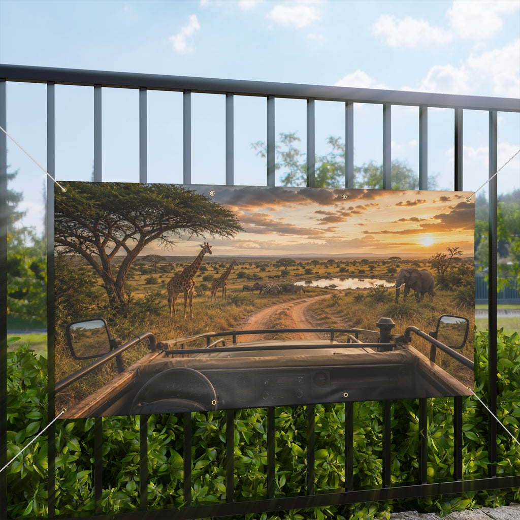African Wildlife Landscape Banner - TrunkScapes. Unfold Fun. Make a Scene.