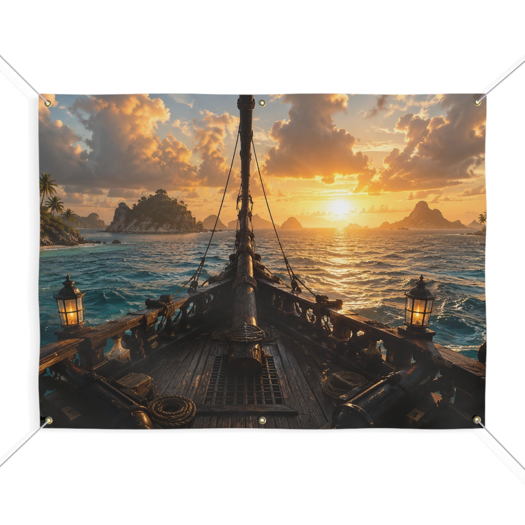 Pirate Ship Trunk or Treat Banner & Pirate Party Photo Backdrop - 3 Size Choices