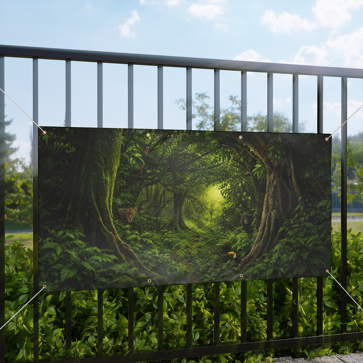 Enchanted Forest Trunk or Treat Banner & Woodland Party Photo Backdrop - 3 Size Choices