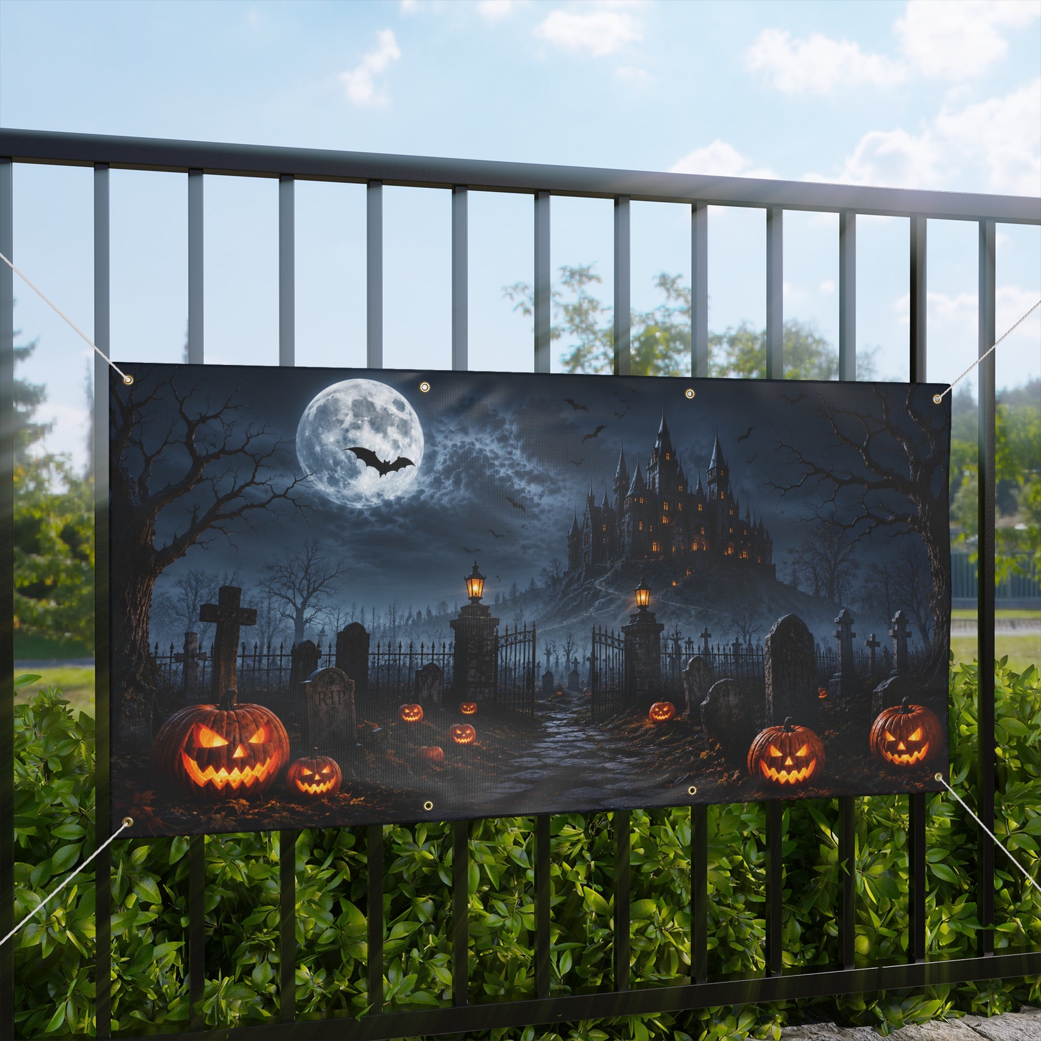 Halloween Haunted Castle Banner – TrunkScapes. Unfold Fun. Make a Scene.
