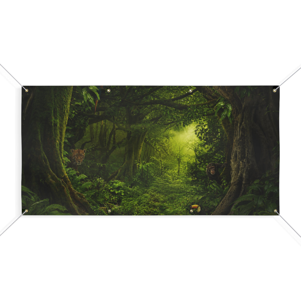 Dense Jungle Matte Banner - TrunkScapes. Unfold Fun. Make a Scene.