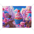 Candy Trunk or Treat Banner & Cupcake Birthday Photo Backdrop - 3 Size Choices