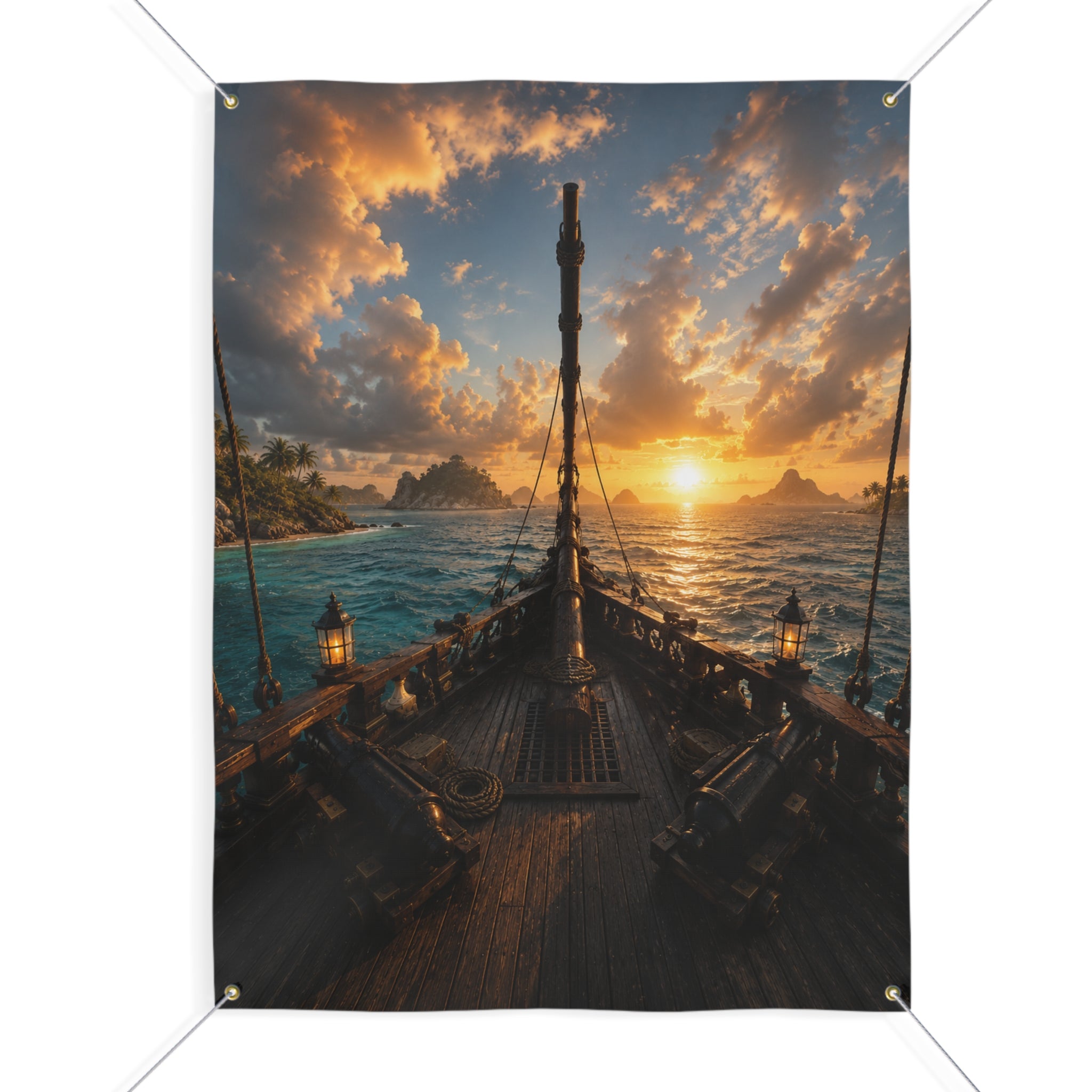 Pirate Ship Trunk or Treat Banner & Pirate Party Photo Backdrop - 3 Size Choices