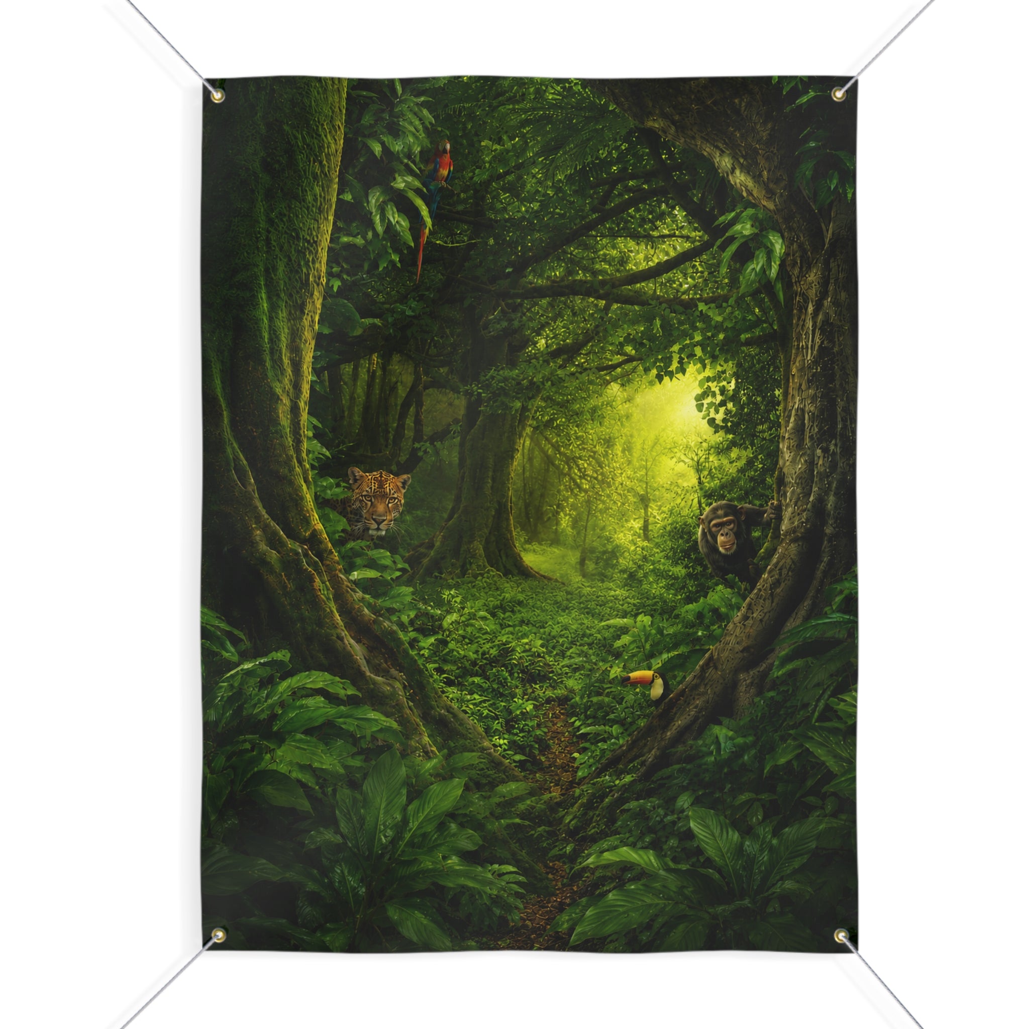 Enchanted Forest Trunk or Treat Banner & Woodland Party Photo Backdrop - 3 Size Choices