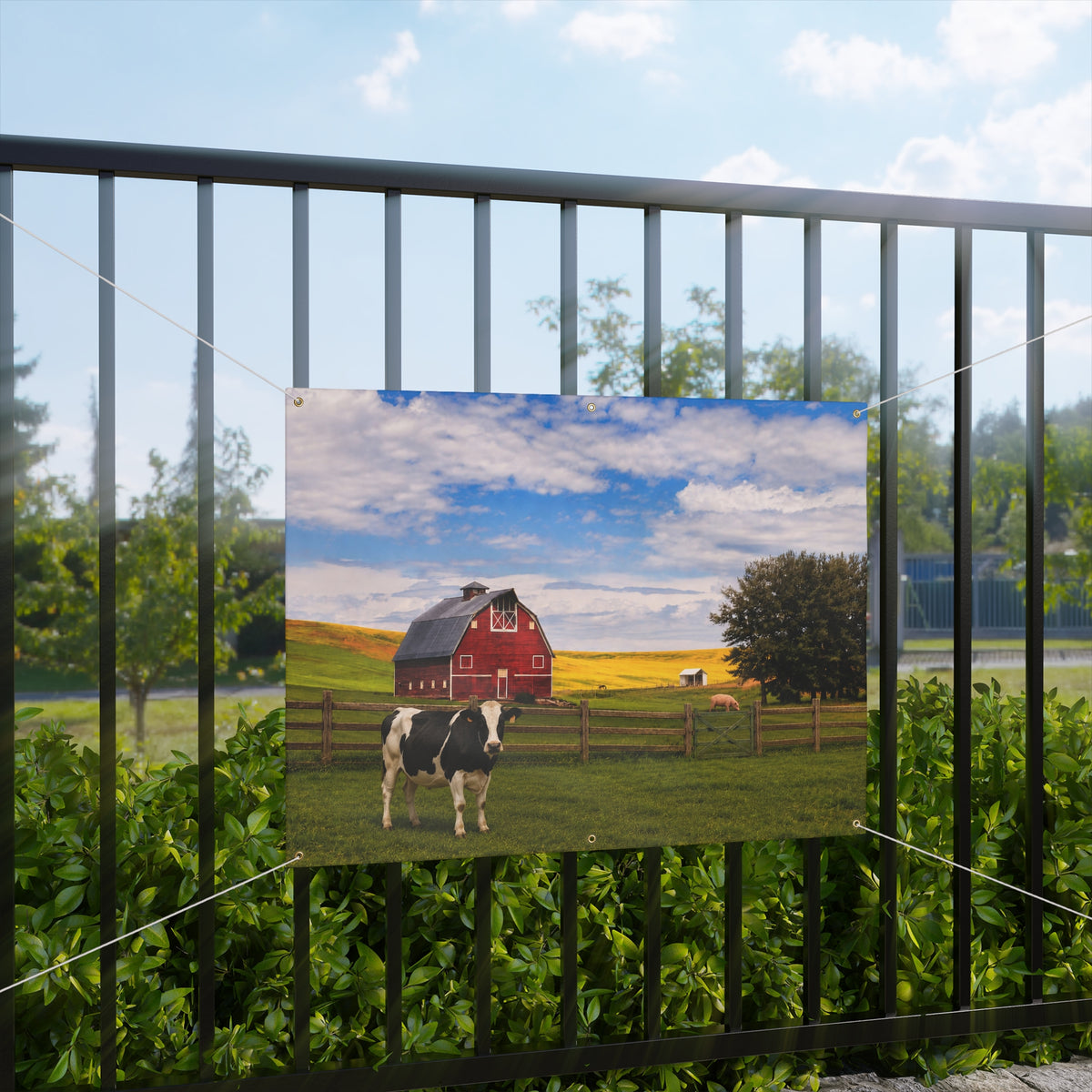 Barnyard Trunk or Treat Banner & Farm Party Photo Backdrop - 3 Size Choices