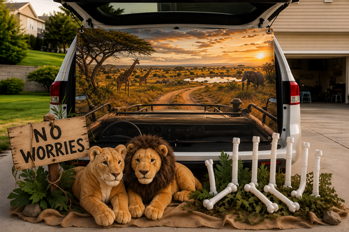 African Wildlife Landscape Banner - TrunkScapes. Unfold Fun. Make a Scene.