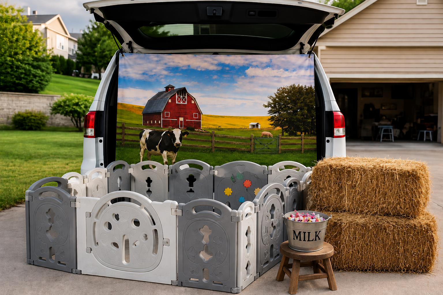 Farm Scene Banner — TrunkScapes. Unfold Fun. Make a Scene.