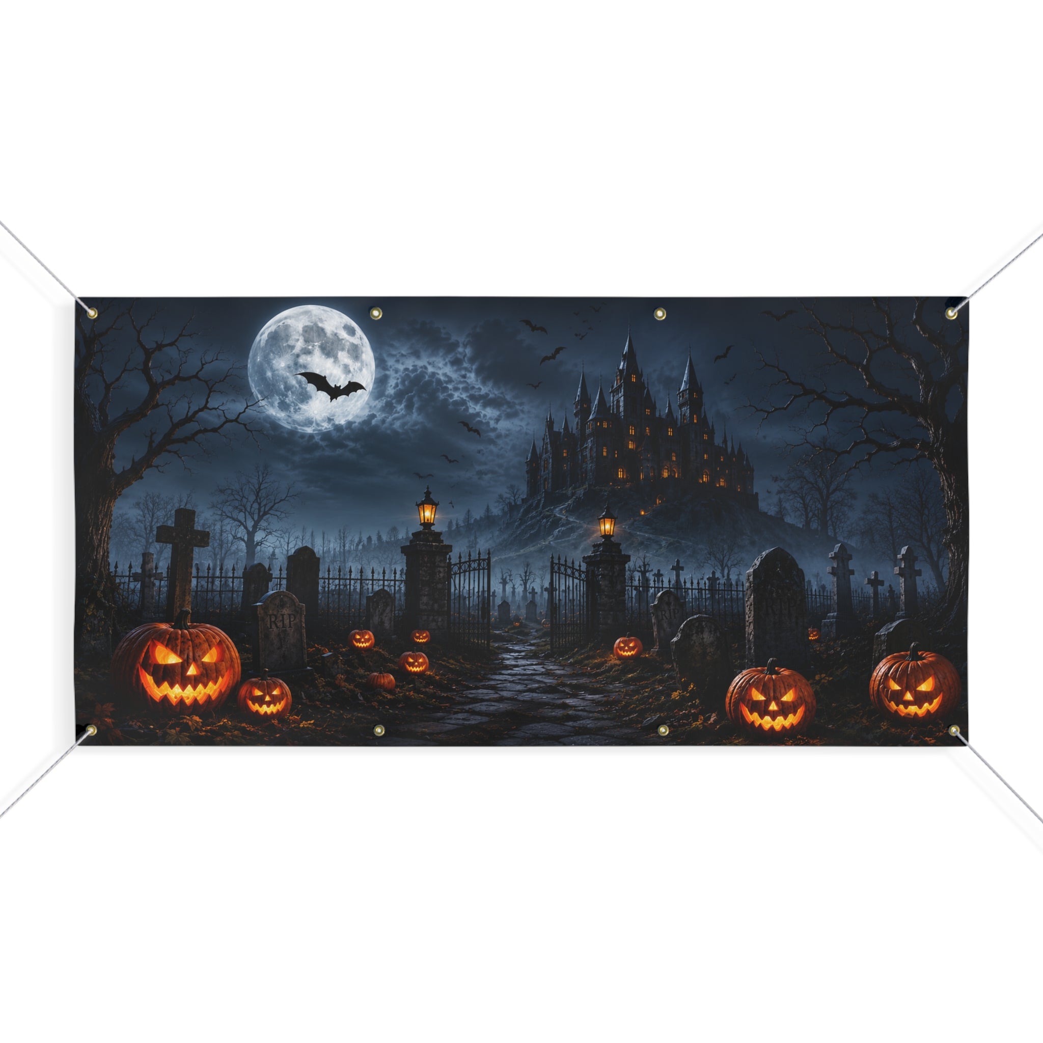 Halloween Haunted Castle Banner – TrunkScapes. Unfold Fun. Make a Scene.