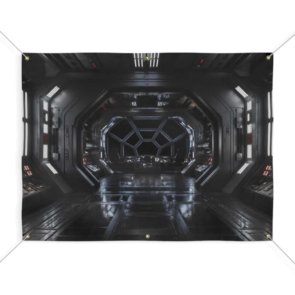 Spaceship Trunk or Treat Banner & Sci Fi Party Photo Backdrop- 3 Size Choices