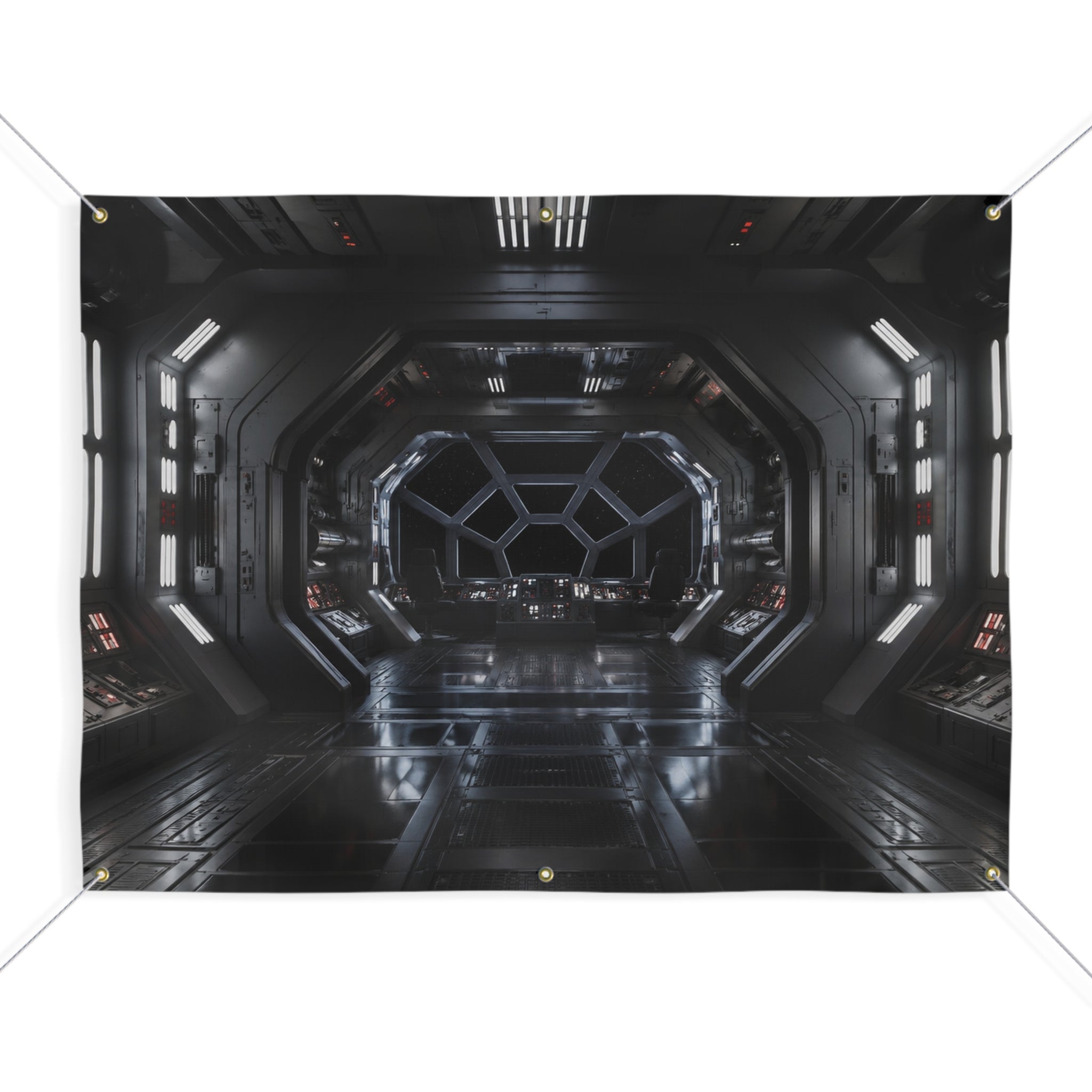 Spaceship Trunk or Treat Banner & Sci Fi Party Photo Backdrop- 3 Size Choices