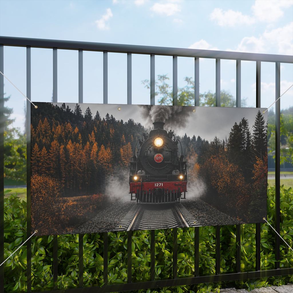 Vintage Steam Train Matte Banner – TrunkScapes. Unfold Fun. Make a Scene.