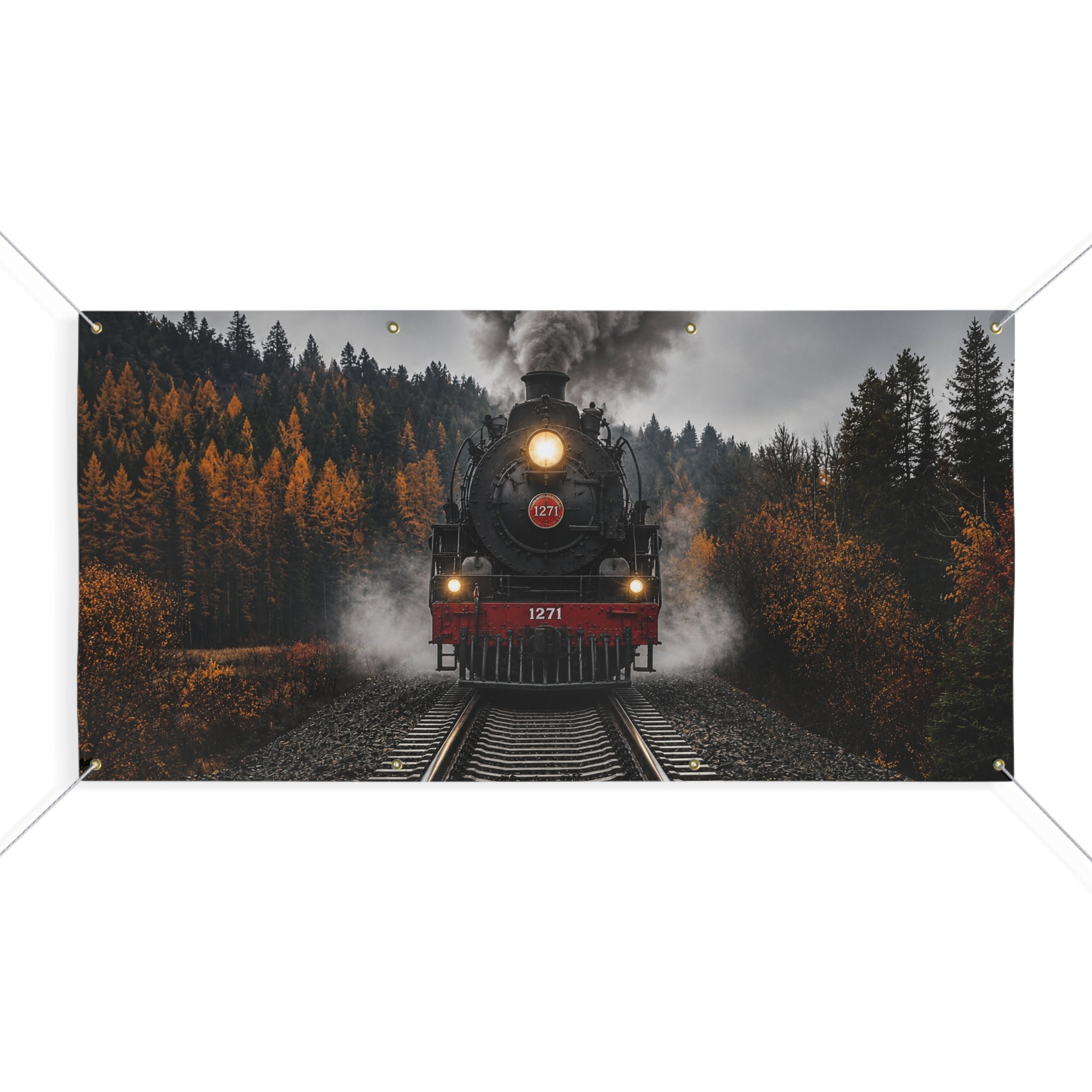 Vintage Steam Train Matte Banner – TrunkScapes. Unfold Fun. Make a Scene.