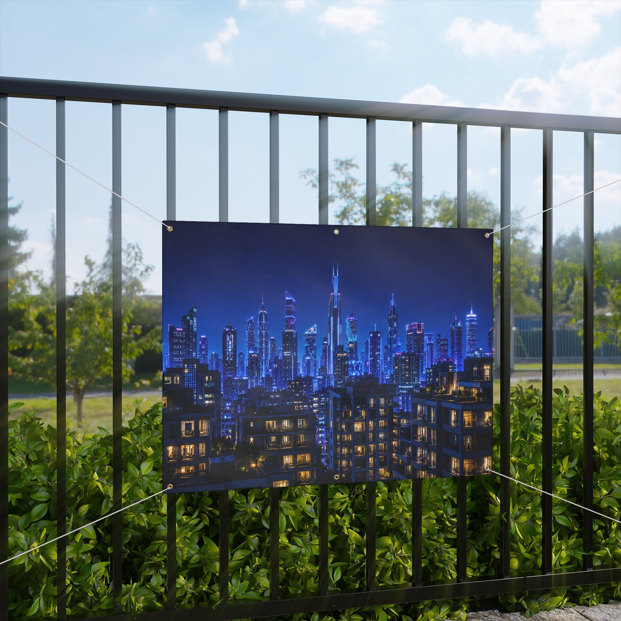 Superhero City Trunk or Treat Banner & Skyline Party Photo Backdrop - 3 Size Choices