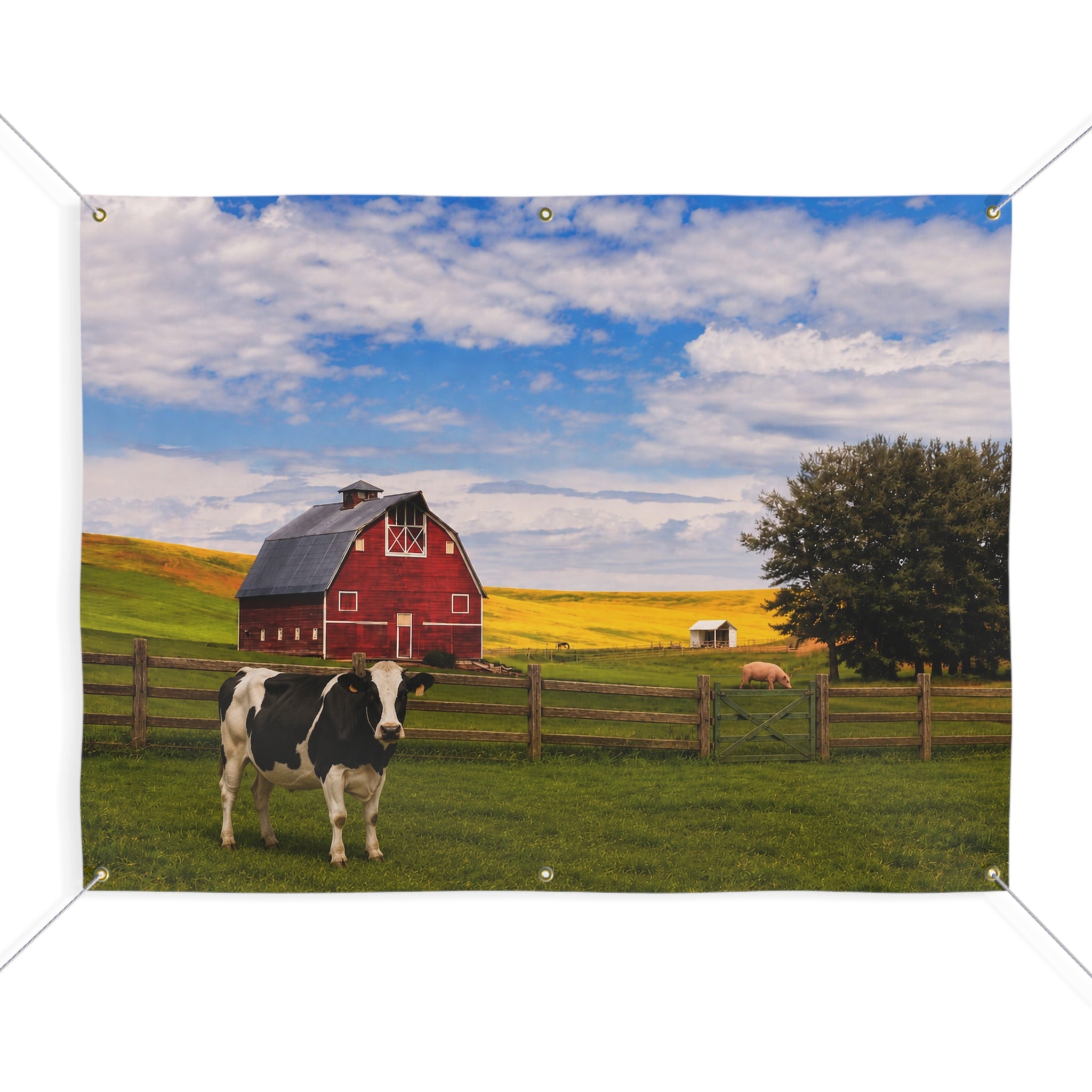 Barnyard Trunk or Treat Banner & Farm Party Photo Backdrop - 3 Size Choices