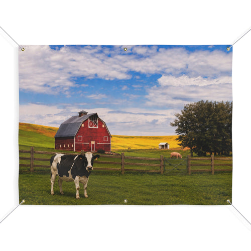 Barnyard Trunk or Treat Banner & Farm Party Photo Backdrop - 3 Size Choices