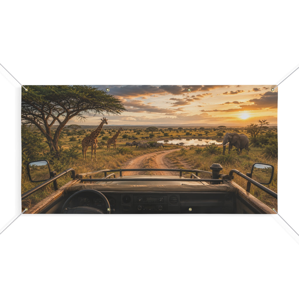 African Wildlife Landscape Banner - TrunkScapes. Unfold Fun. Make a Scene.