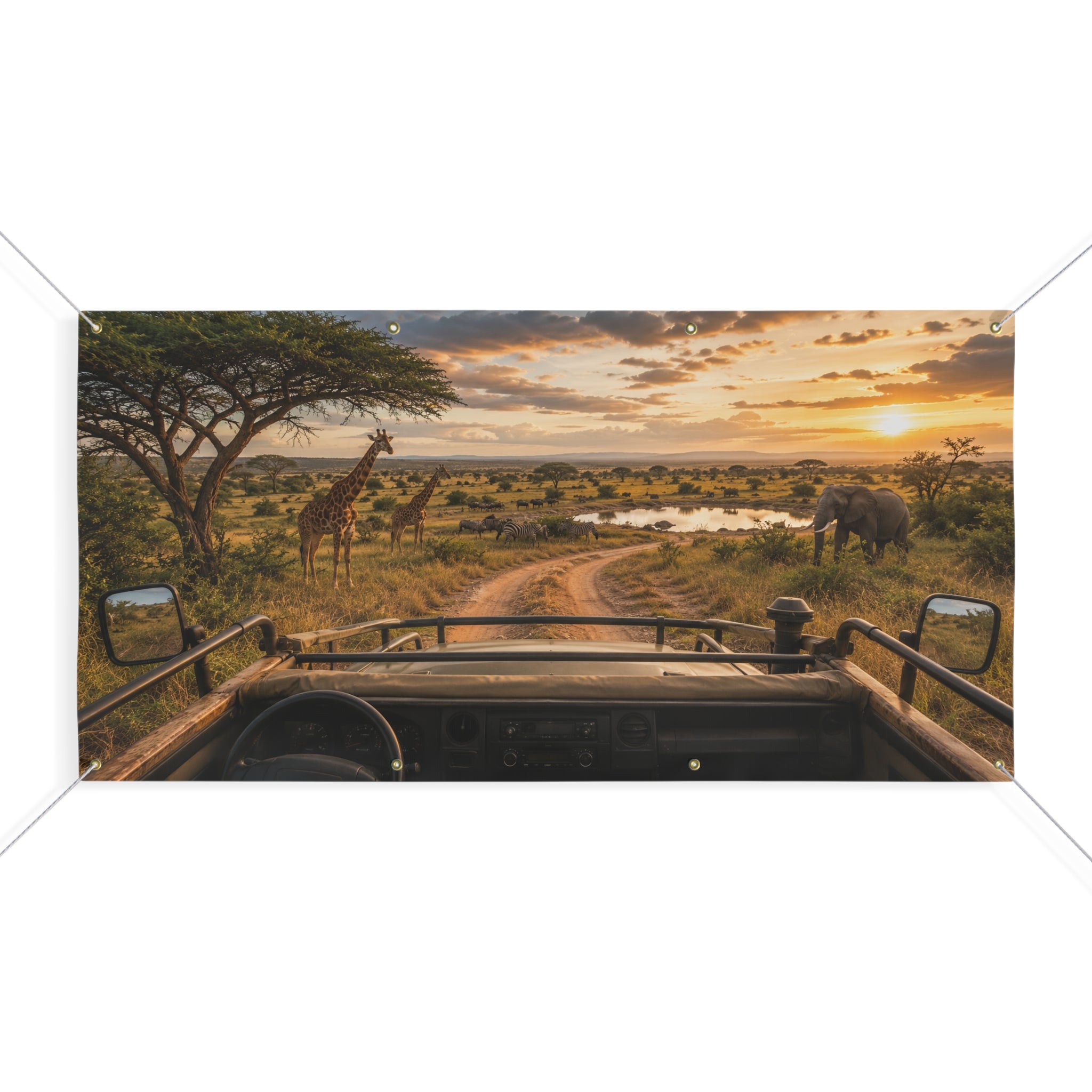 African Wildlife Landscape Banner - TrunkScapes. Unfold Fun. Make a Scene.