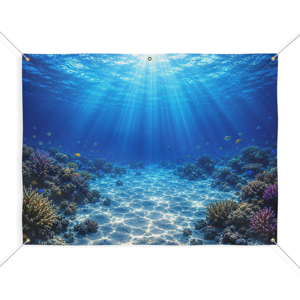Under the Sea Trunk or Treat Banner & Ocean Party Photo Backdrop - 3 Size Choices