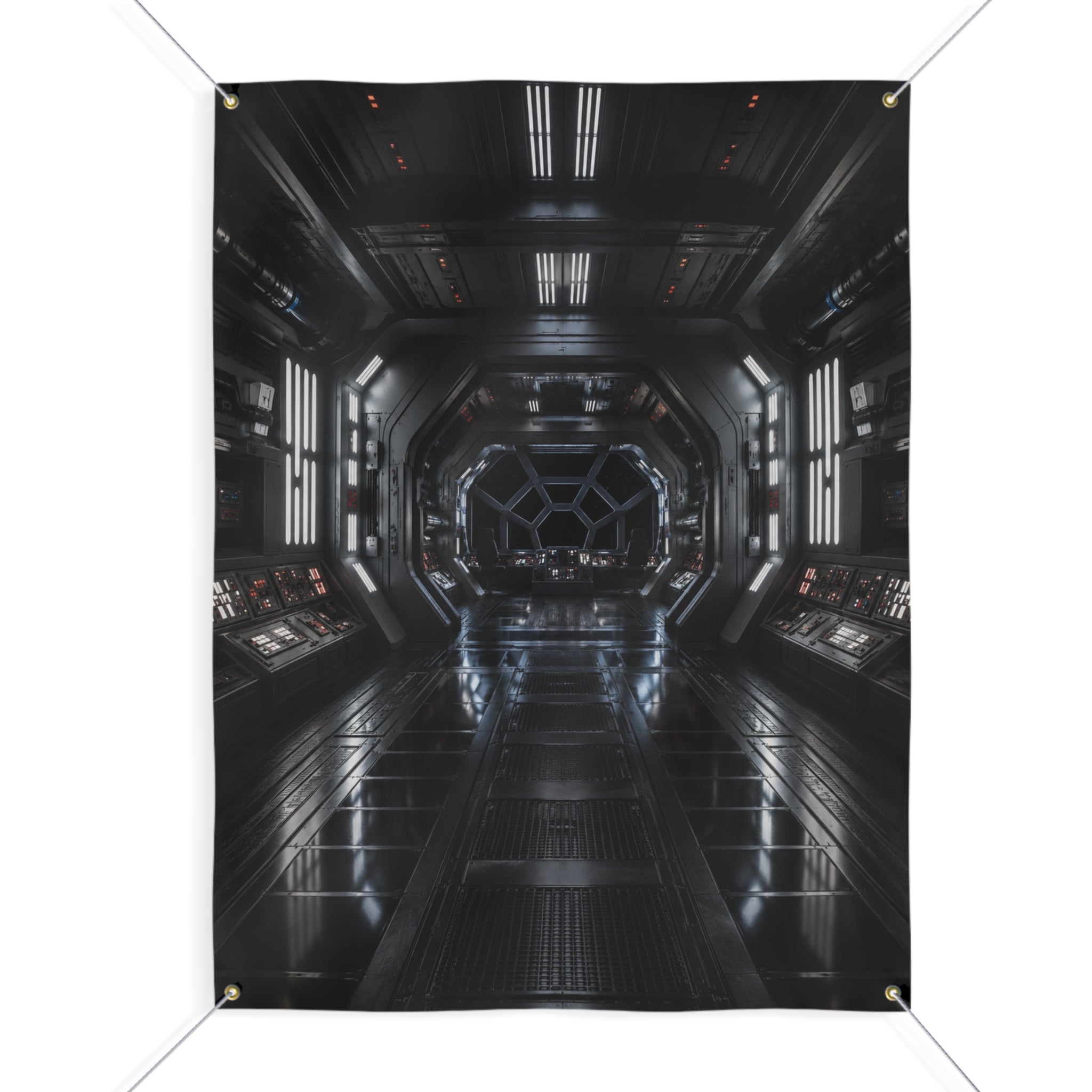 Spaceship Trunk or Treat Banner & Sci Fi Party Photo Backdrop- 3 Size Choices